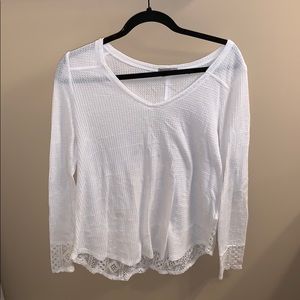 Lucky brand white long sleeve